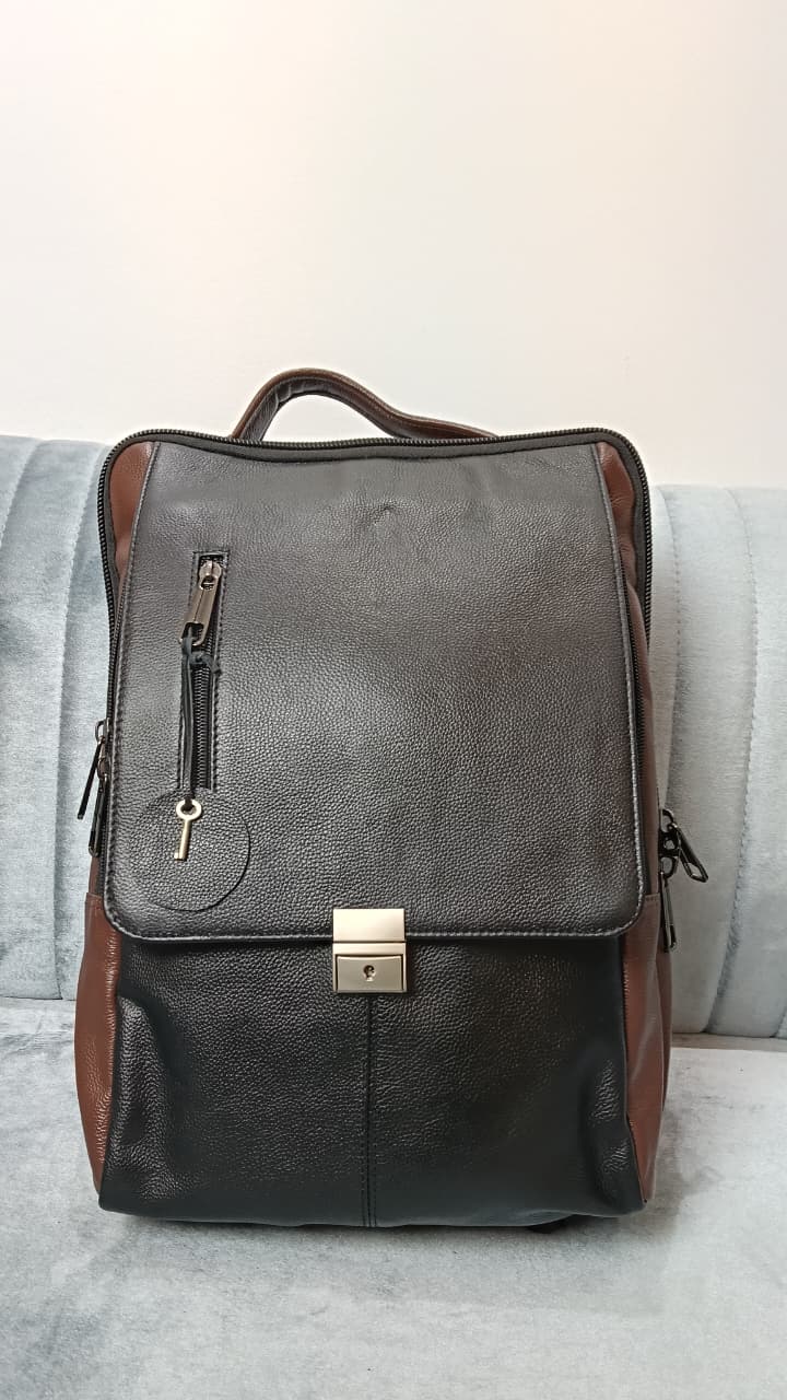 Genuine Cow Leather Single Lock Bag